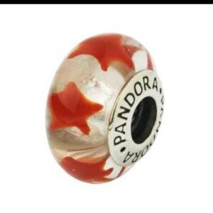 Retired Pandora Murano Glass Cinnamon Stars Bead